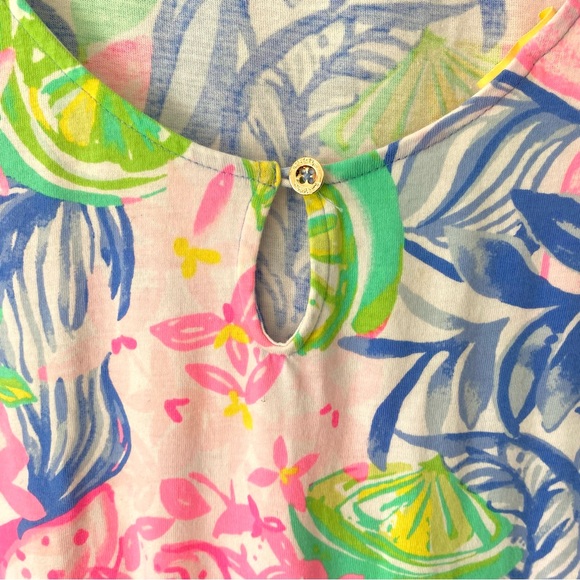 Lilly Pulitzer Rejina Dress Multi Havana Size XL Link Blue Green - Picture 7 of 8